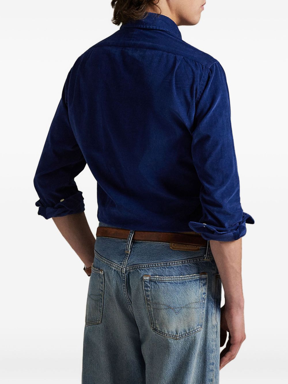 corduroy long-sleeve shirt