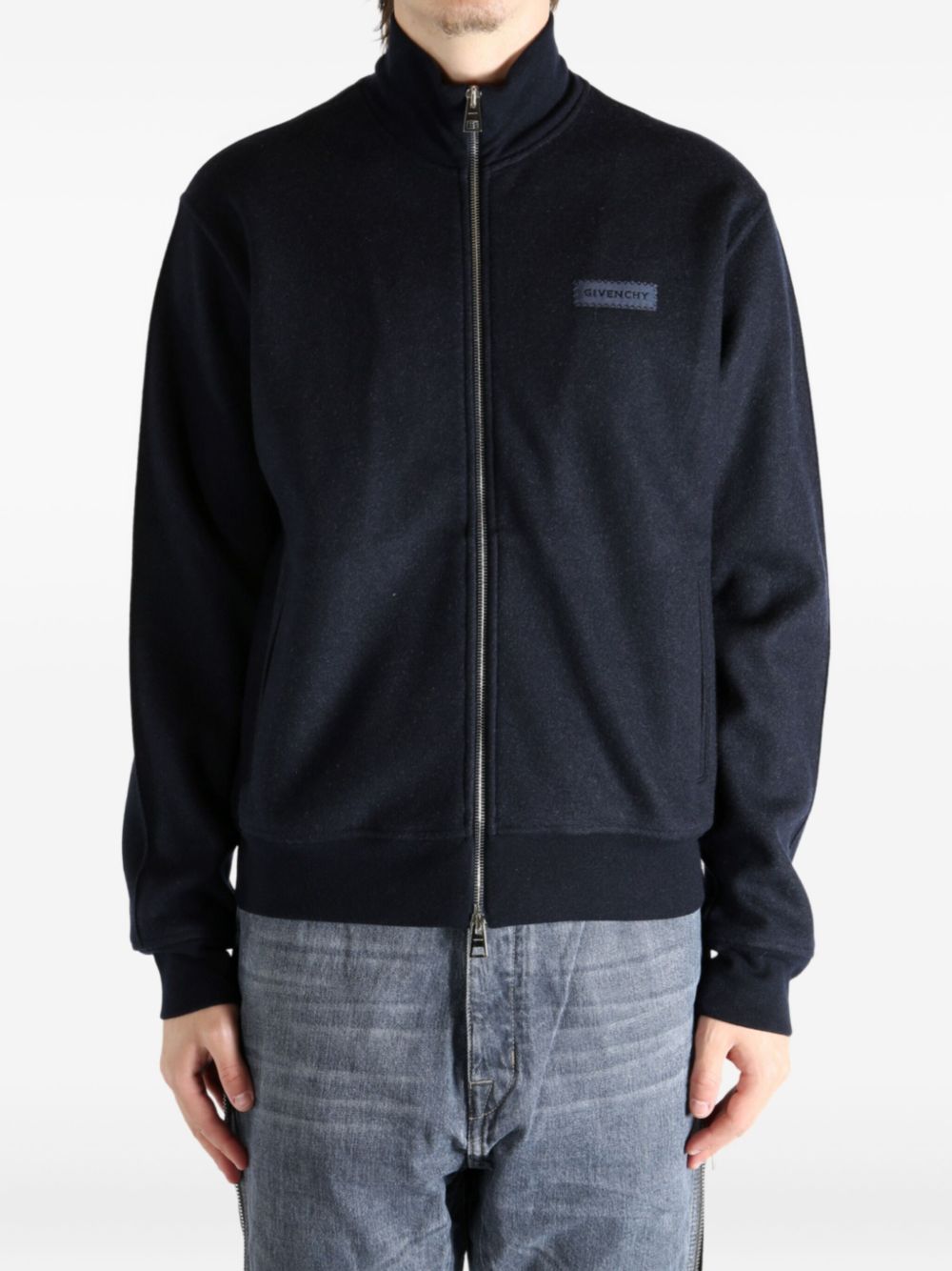 zip-up cardigan