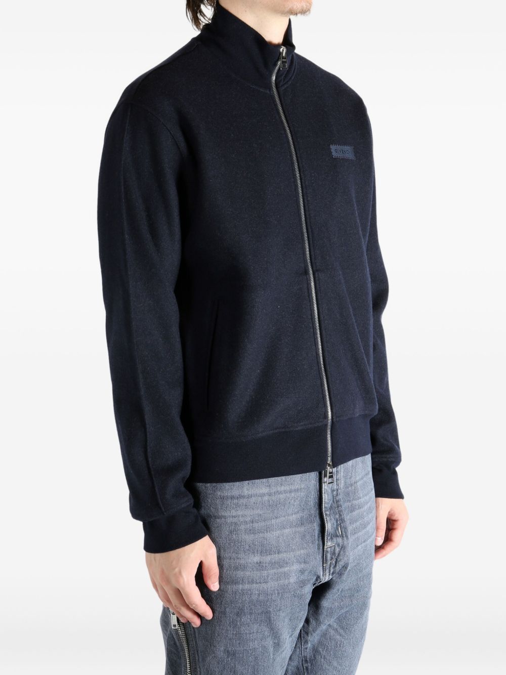 zip-up cardigan