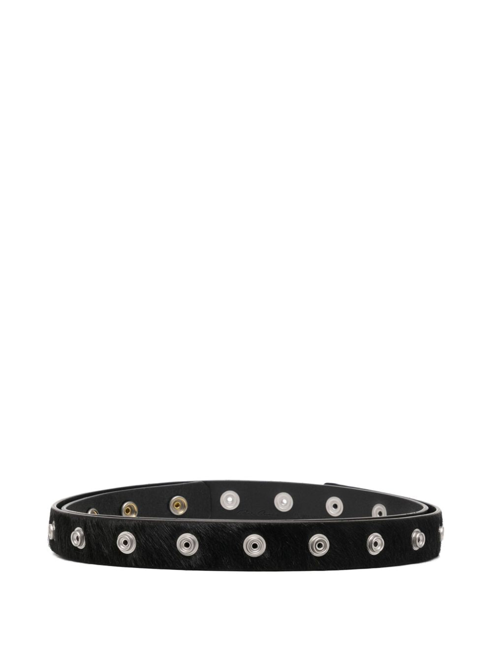 press-stud leather belt