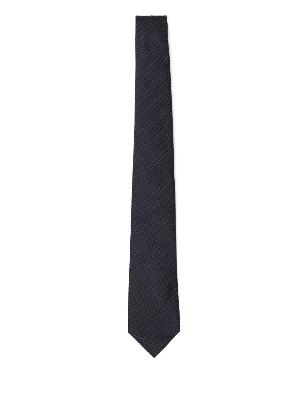 geometric-print silk tie