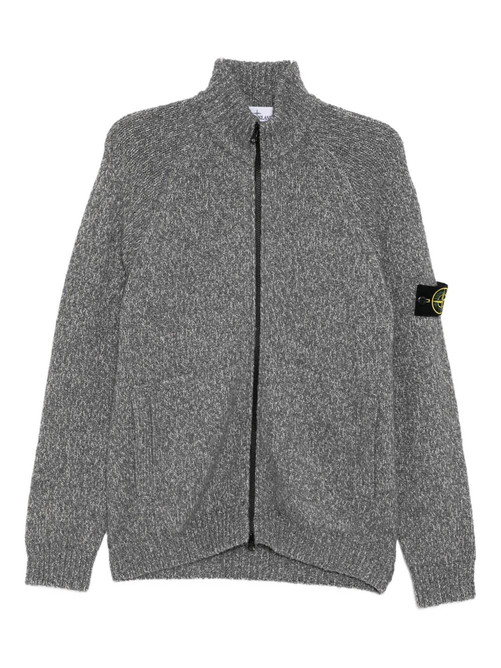 logo-patch cardigan