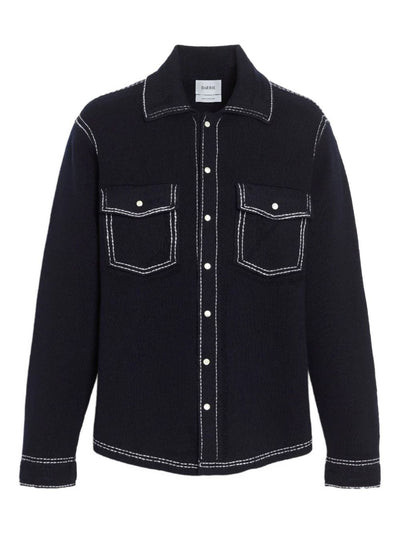 Contrast-Stitch Pocket Shirt Jacket