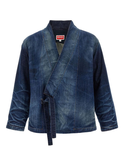 Tie-Front Denim Jacket