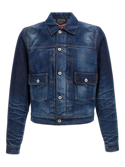 Stone-Washed Denim Jacket