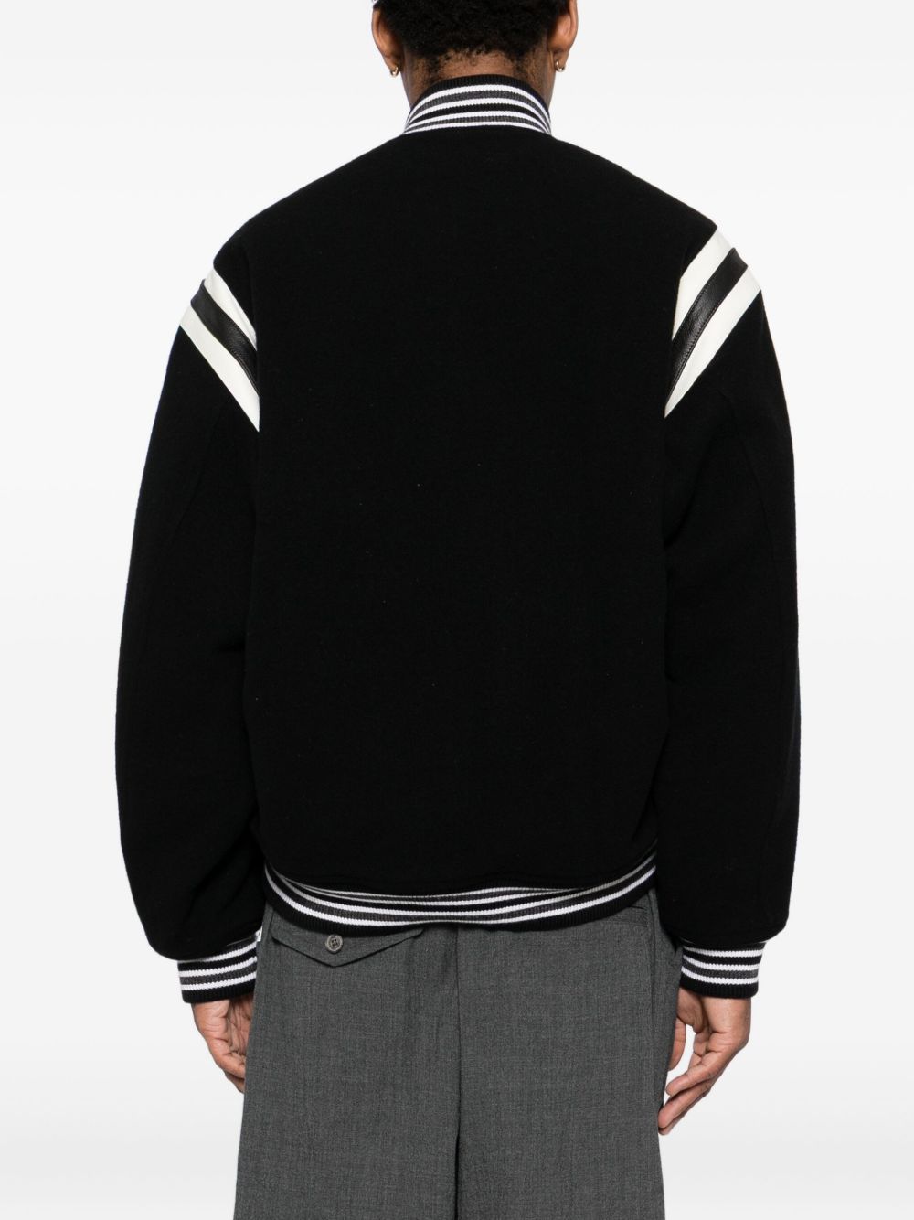 logo-embroidered bomber jacket