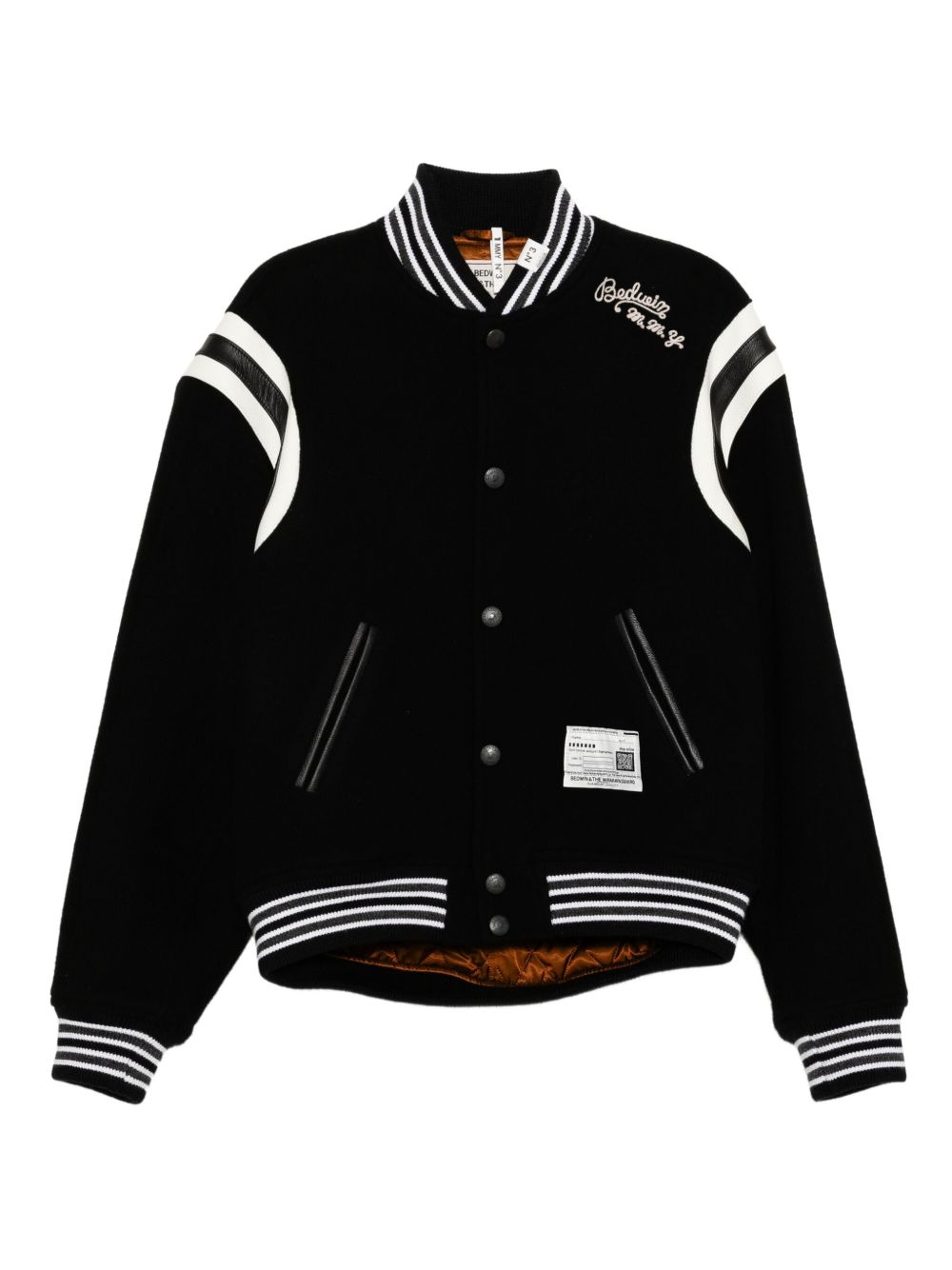 logo-embroidered bomber jacket