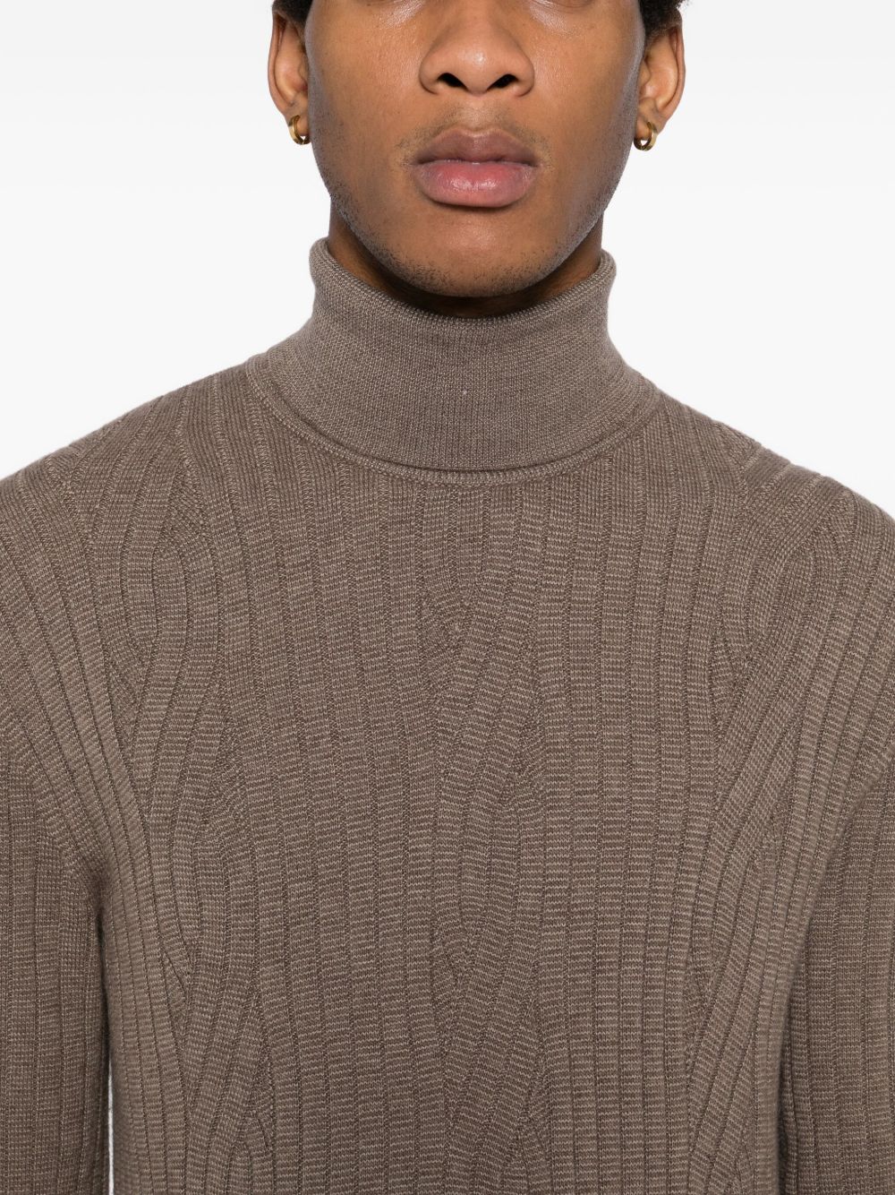 cable-knit sweatshirt
