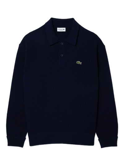 Long Sleeve Wool Polo Shirt