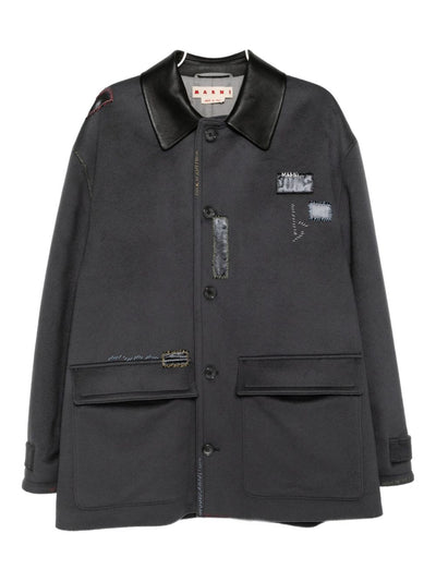 Leather Collar Jacket