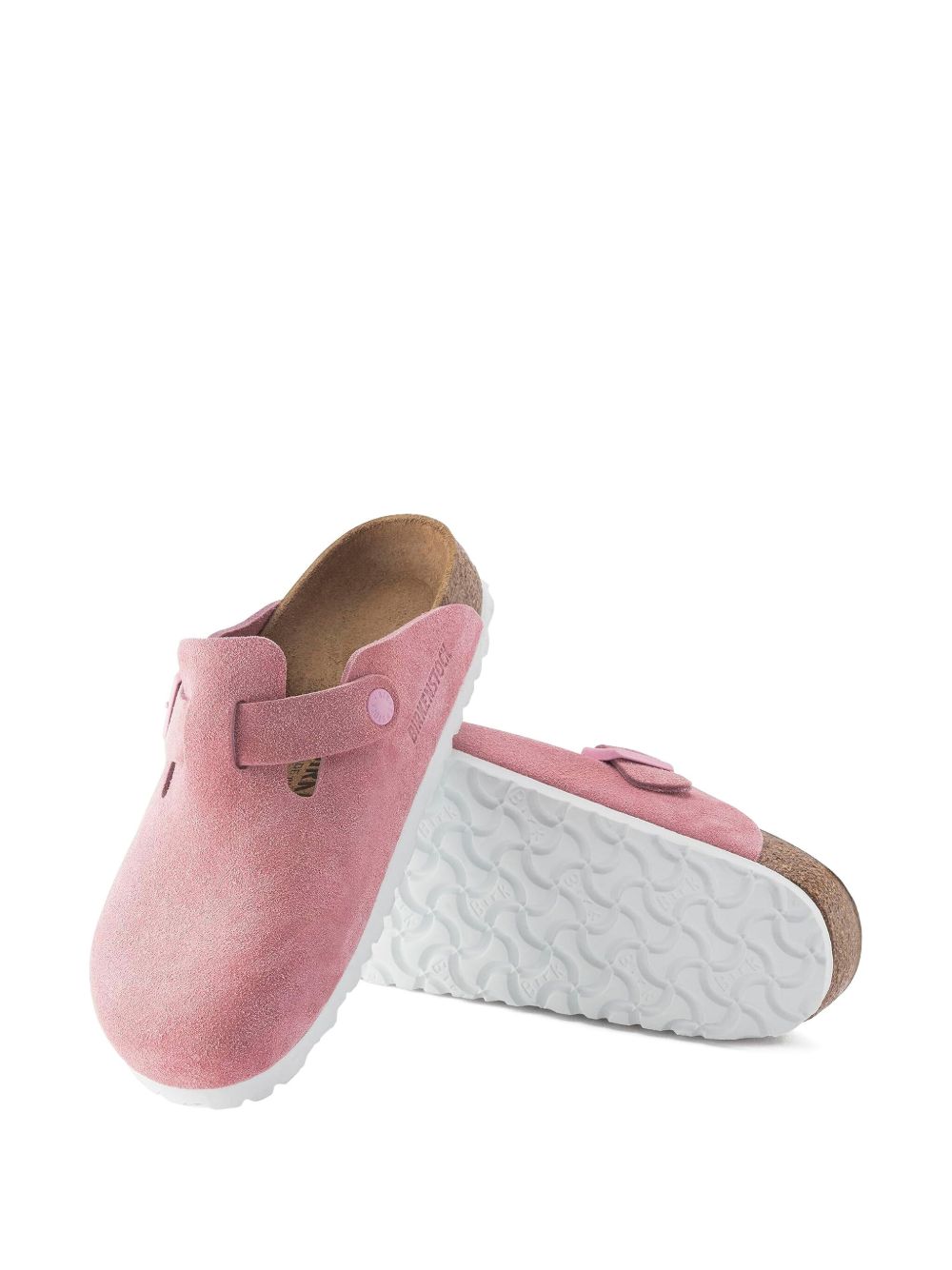 Boston buckle suede mules
