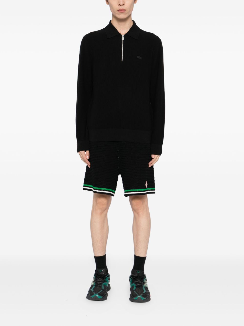 half-zip polo shirt