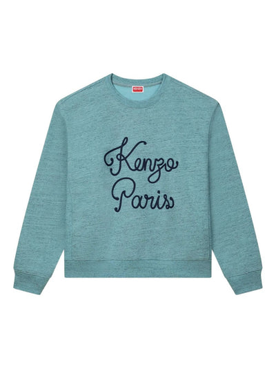 Paris Chainstitch-Embroidered Logo Sweatshirt