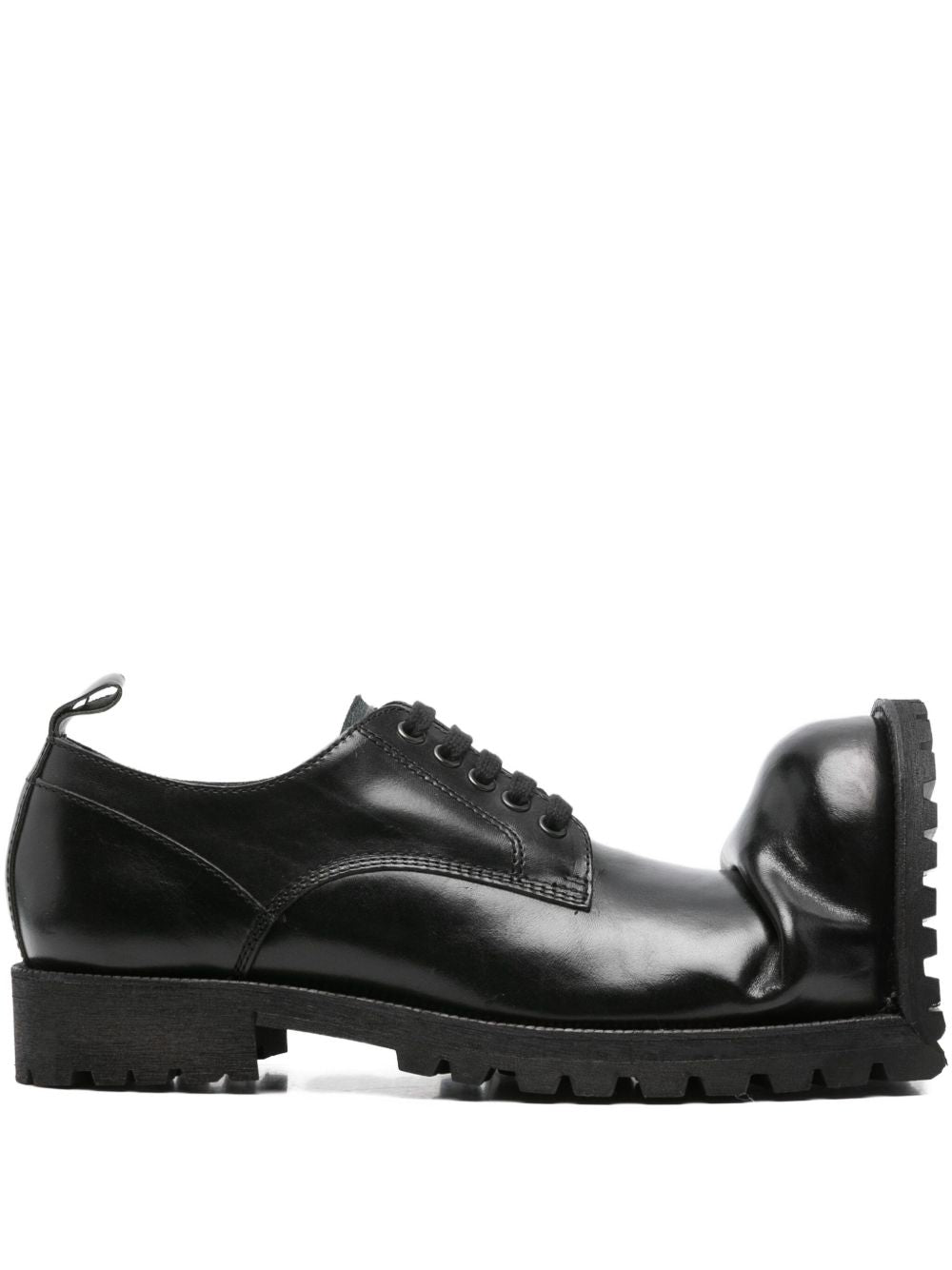 asymmetric lace-up shoes