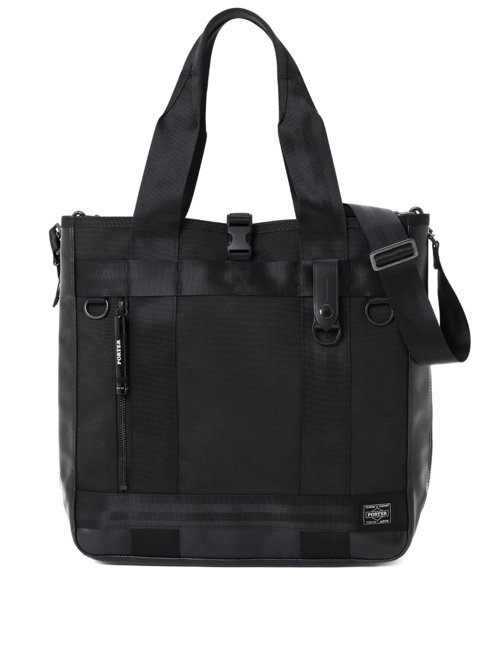 zip-fastening tote bag