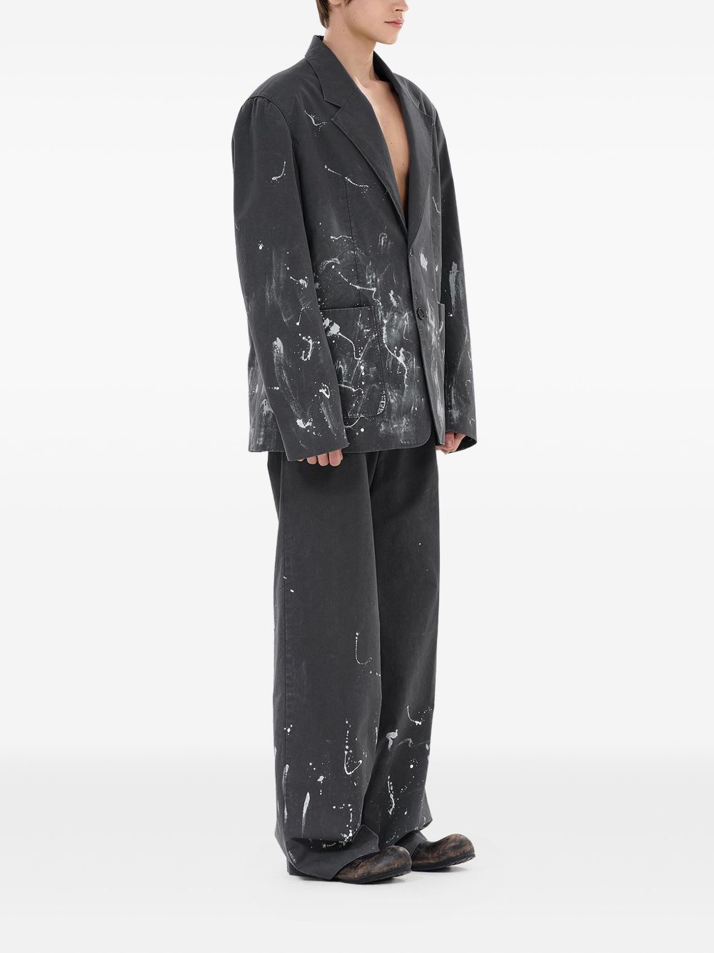 paint-splatter blazer