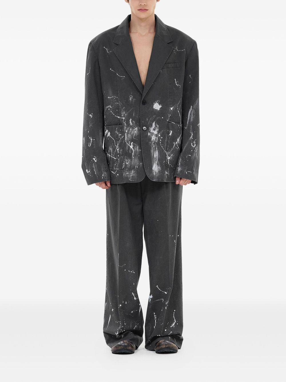 paint-splatter blazer