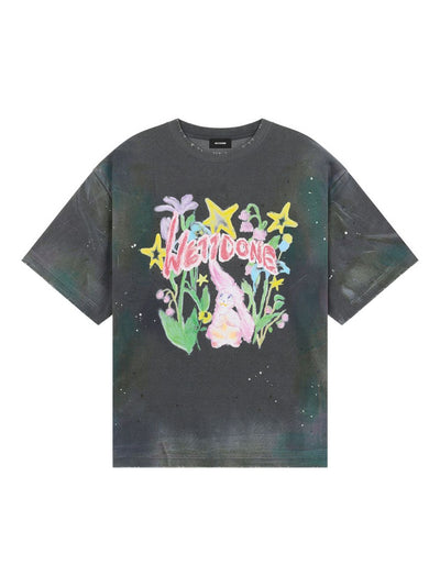 Logo-Print Floral T-Shirt