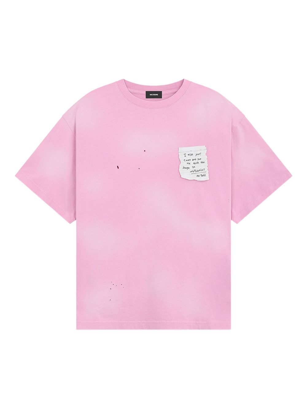note-motif T-shirt