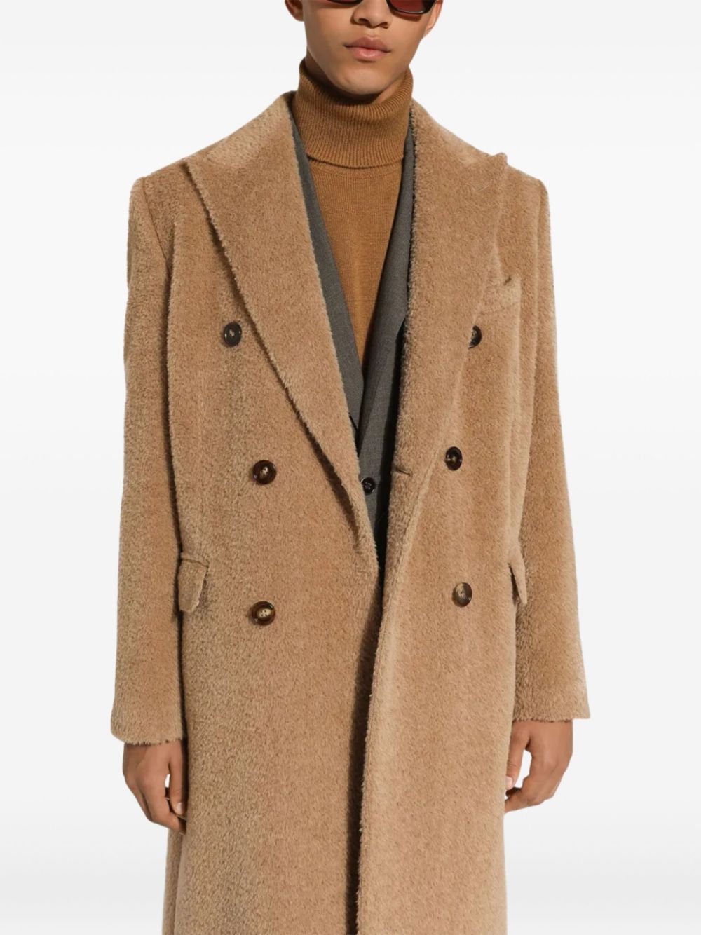 double-breasted wool coat