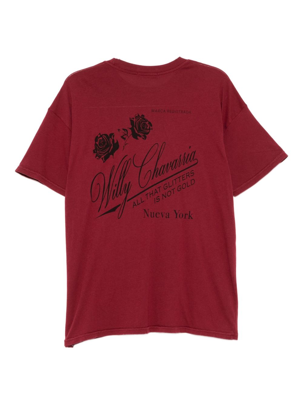 rose-print T-shirt