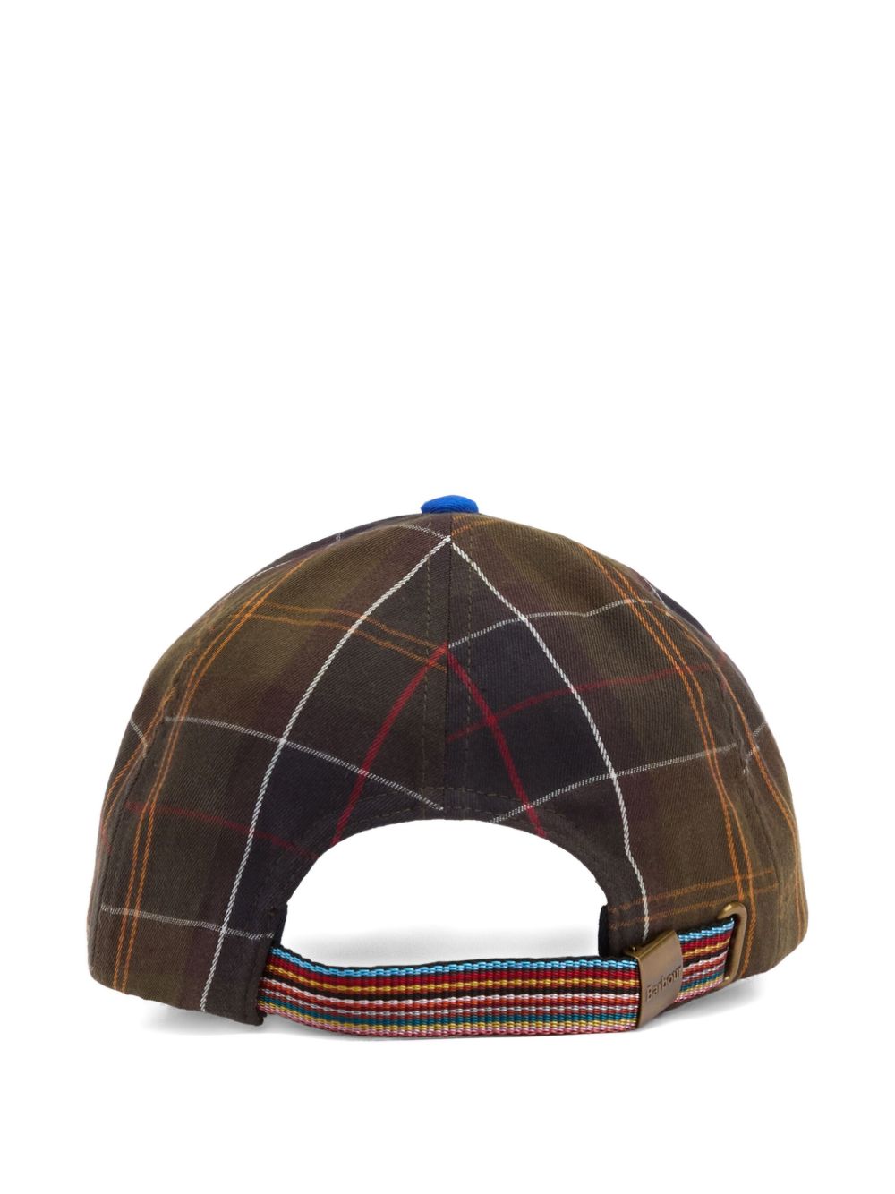 tartan-pattern corduroy cap