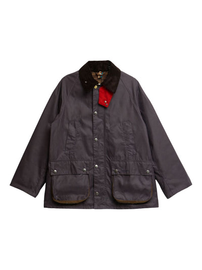 Corduroy-Collar Pocketed Jacket