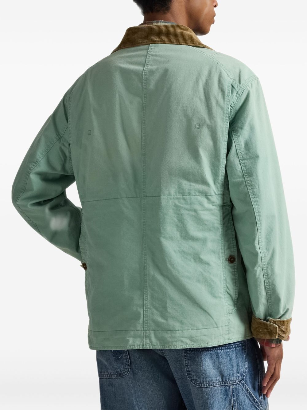 corduroy-collar military jacket