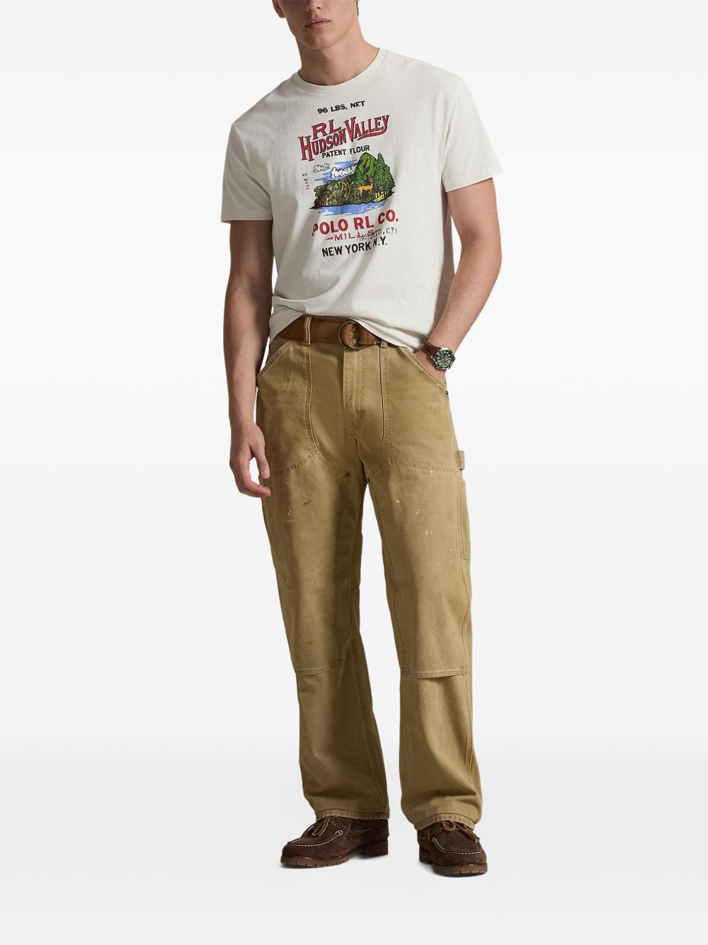 crew-neck printed T-shirt