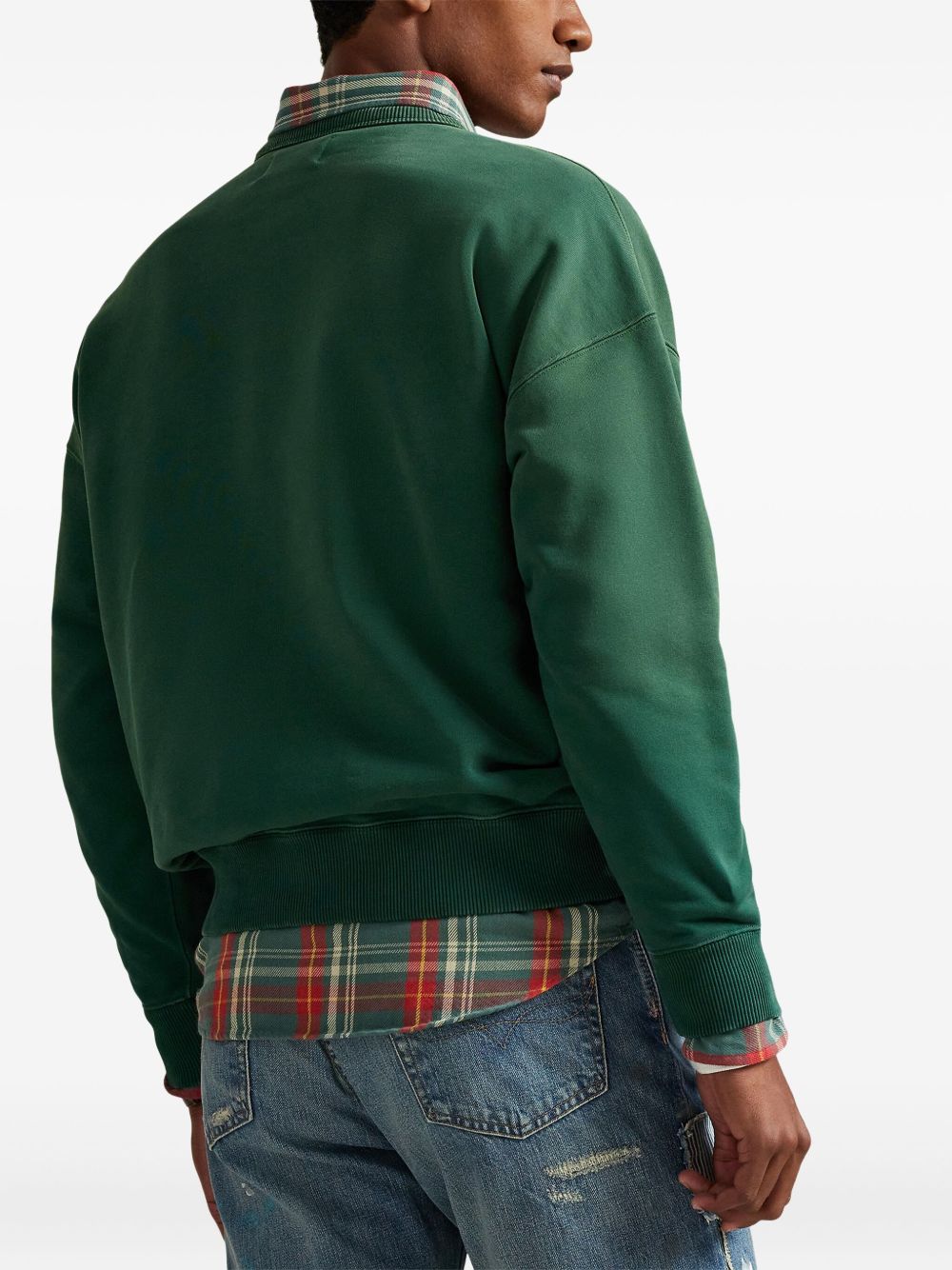 crew-neck patch sweatshirt