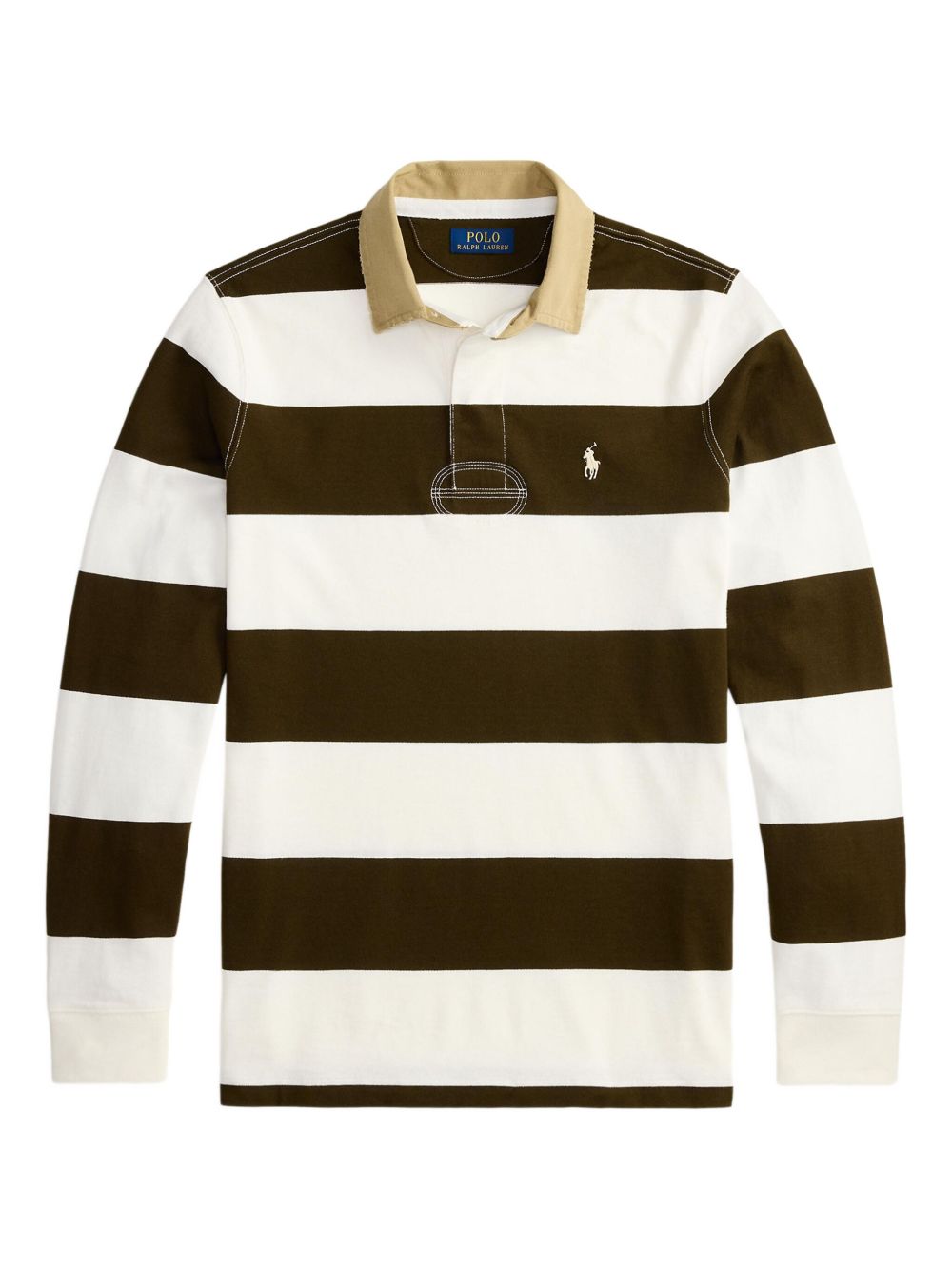 striped-pattern polo shirt