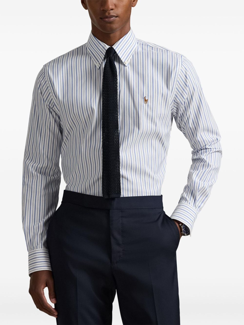 striped long-sleeve shirt