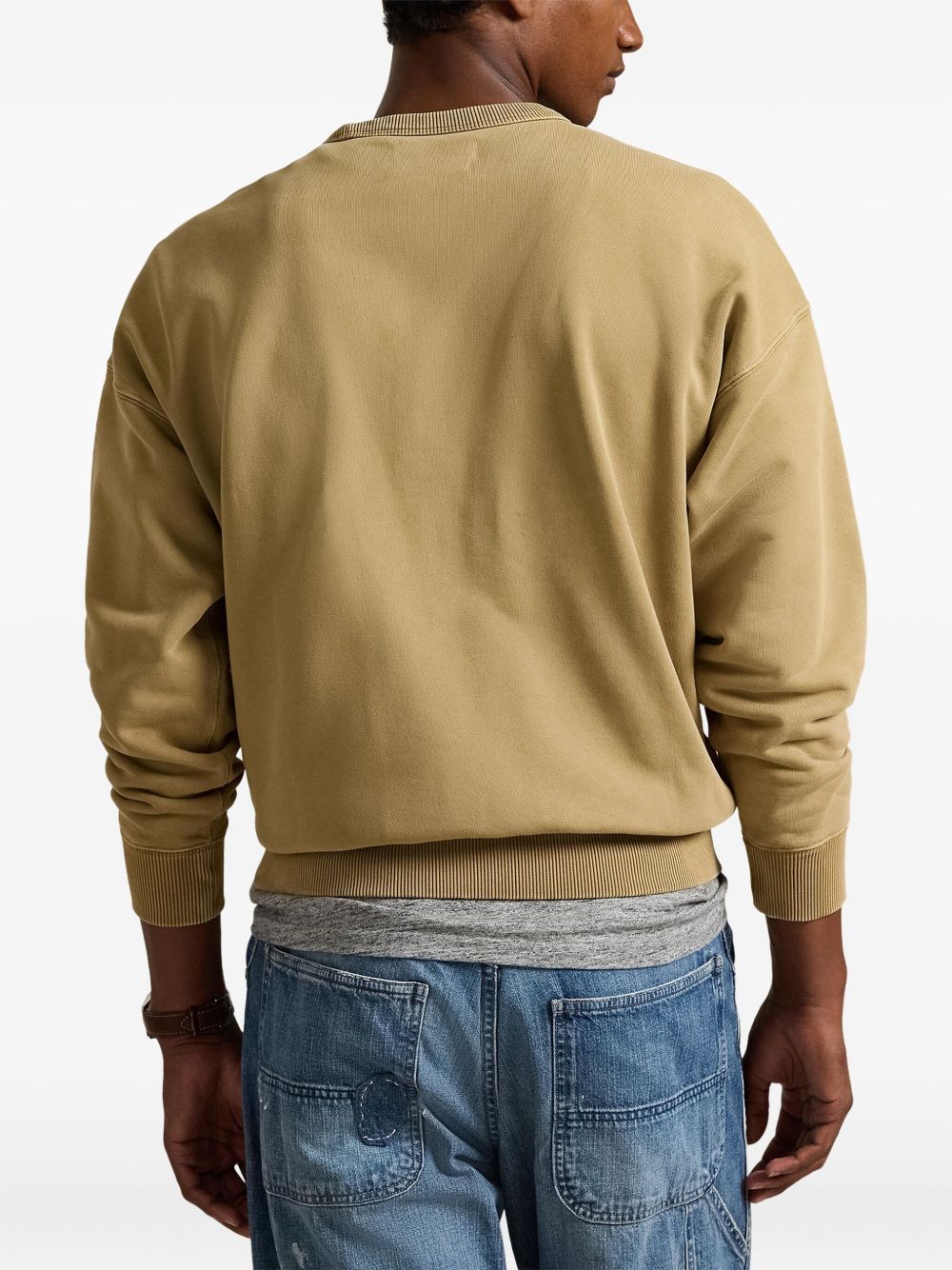 crew-neck long-sleeve sweatshirt