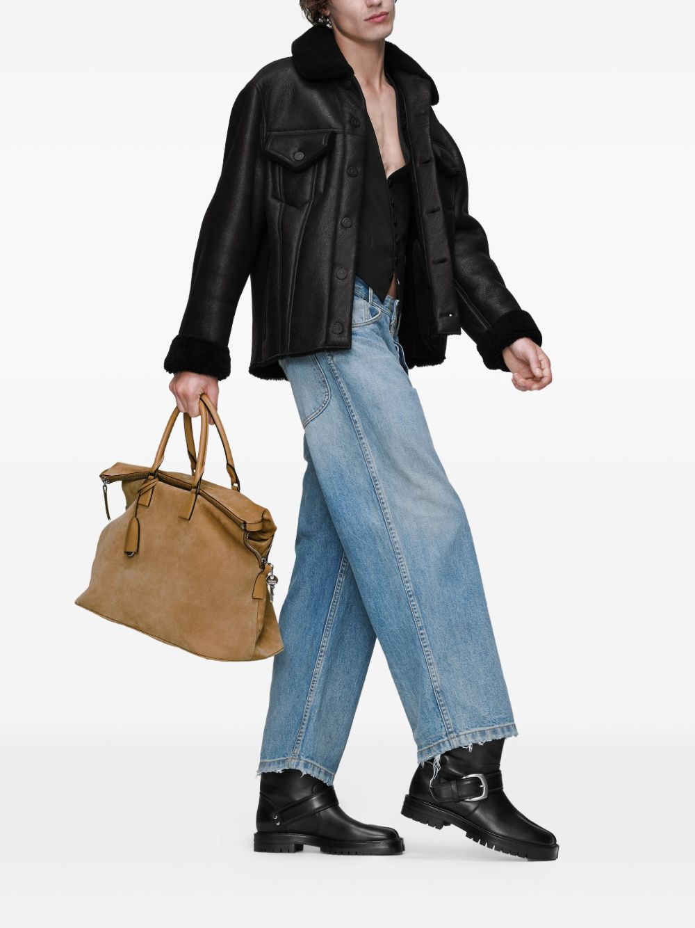 waxed shearling jacket