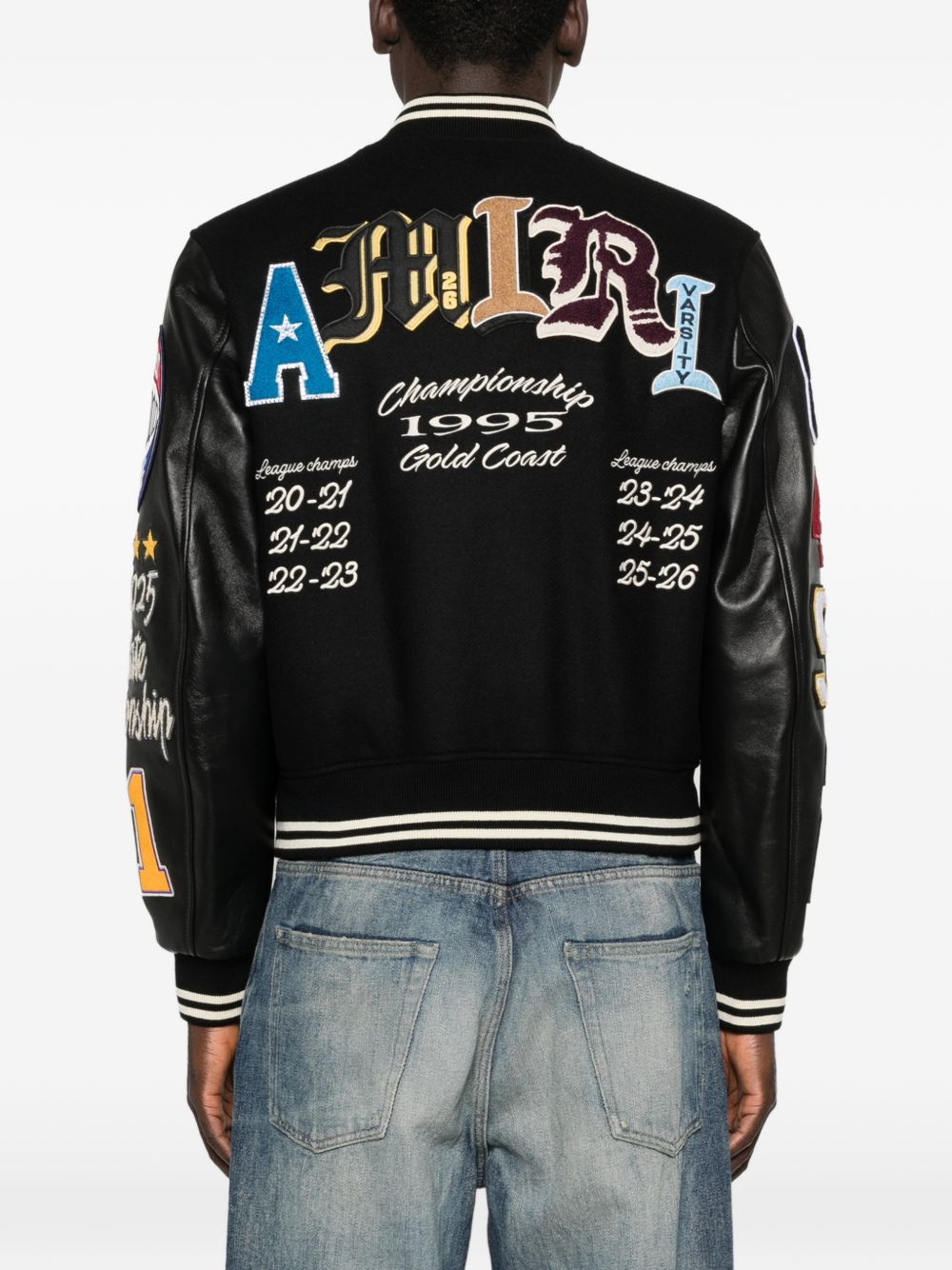 appliqué letter bomber jacket