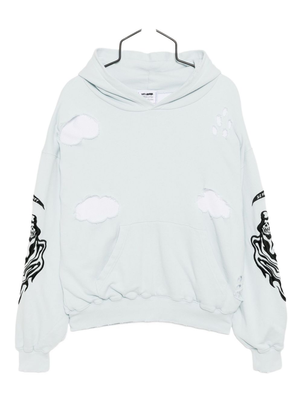 graphic-embroidered hoodie