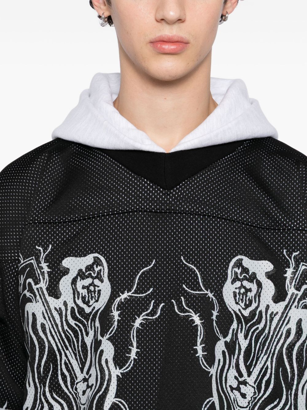 graphic-print hoodie