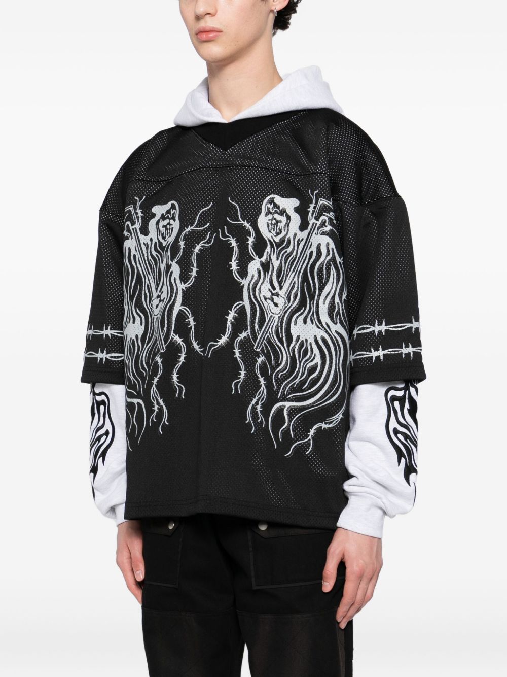 graphic-print hoodie