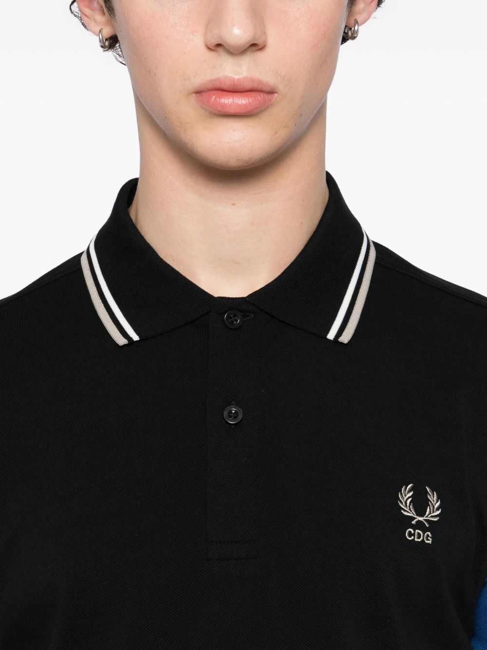 x Fred Perry colour-block short-sleeve polo shirt