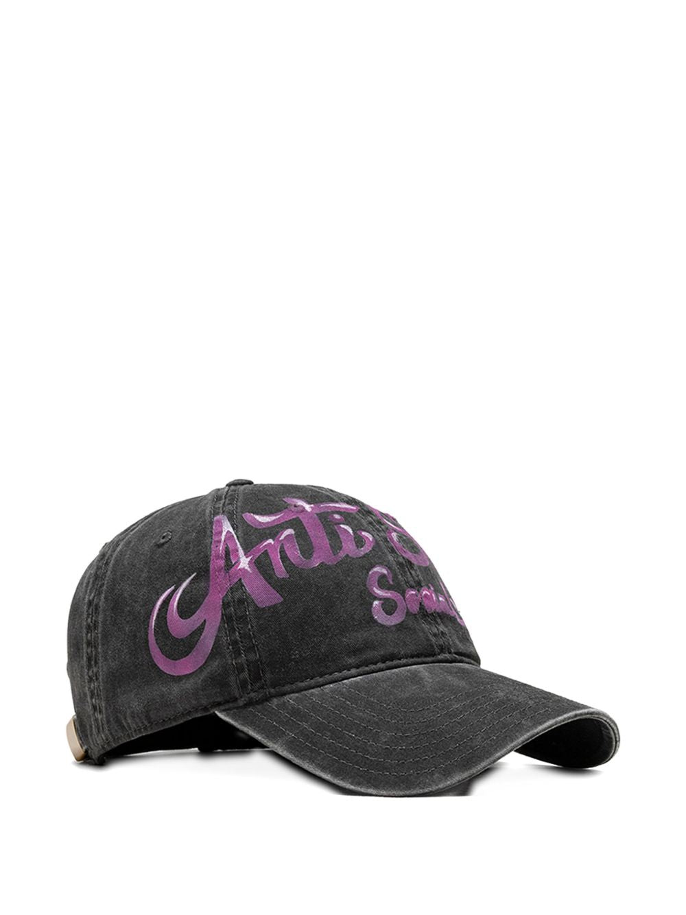 logo-print denim cap