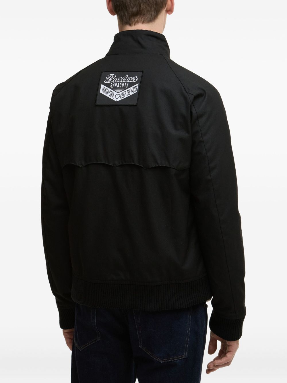 appliqué zip-up jacket