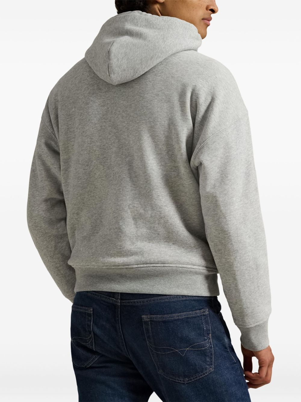 logo-embroidered hoodie