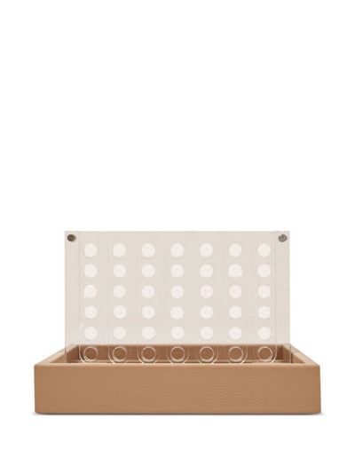 Four In A Row Leather Game Set