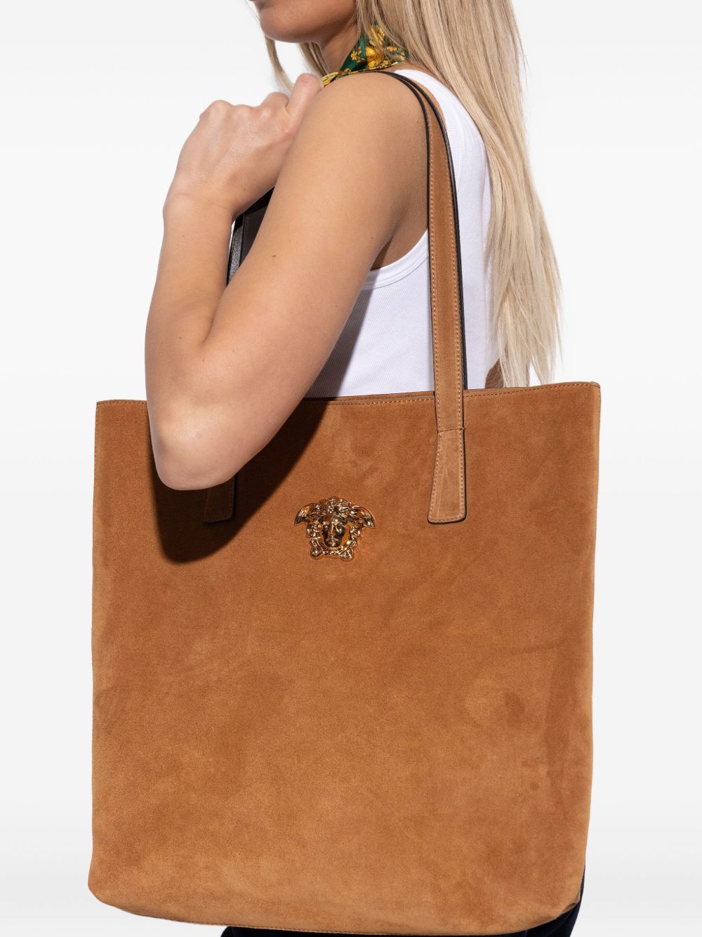 La Medusa suede tote bag