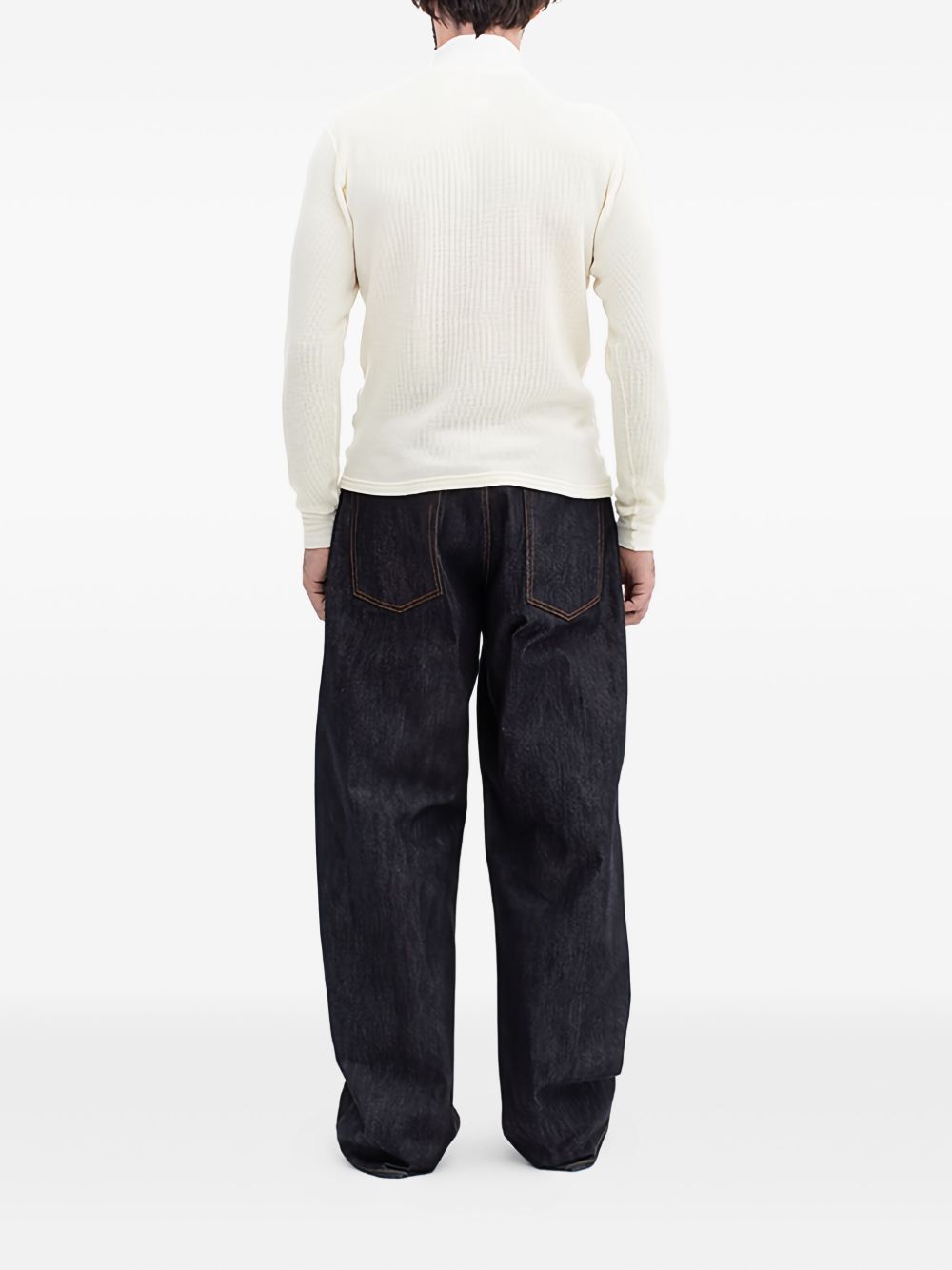 wool funnel-neck sweater