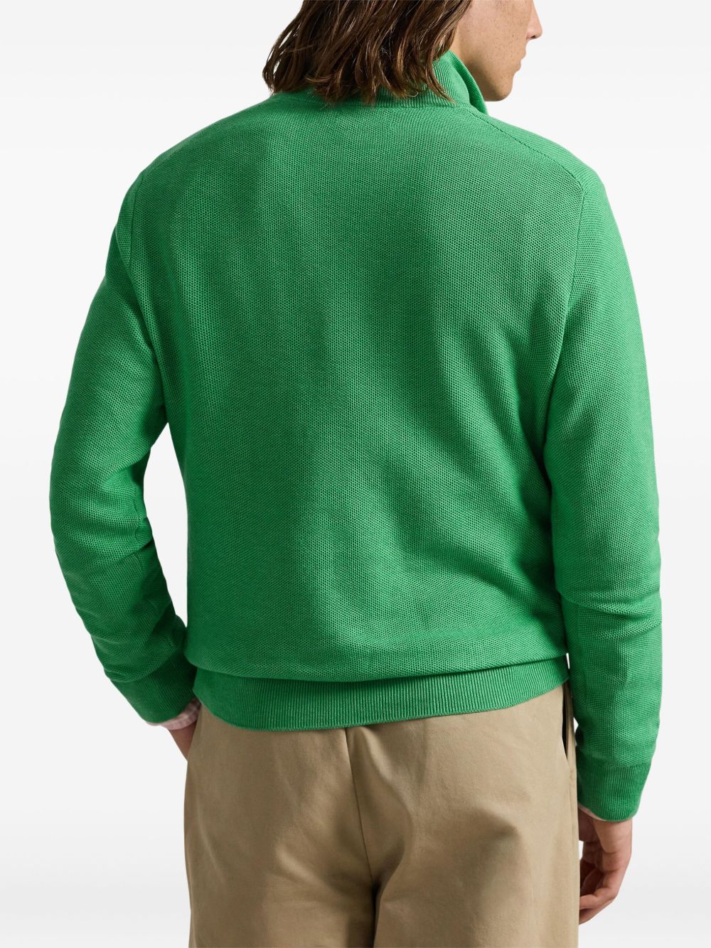 quarter-zip cotton sweater