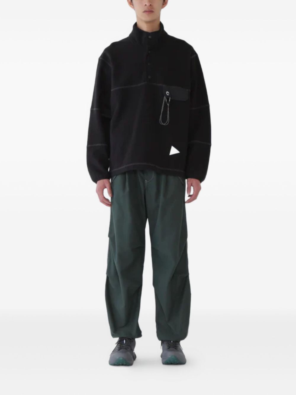 buttoned chest-pocket sweater