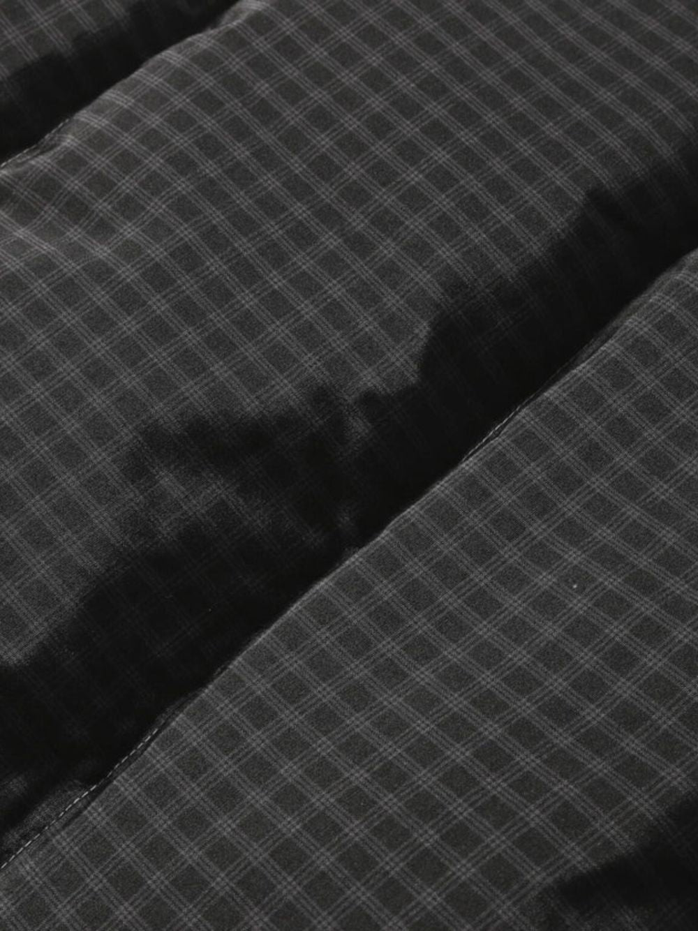 hooded checked jacket