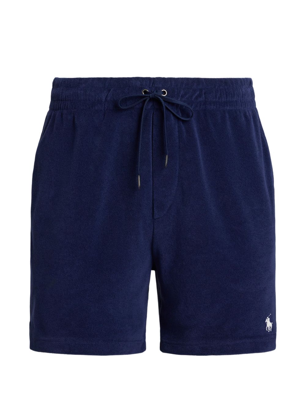 drawstring patch-pocket shorts