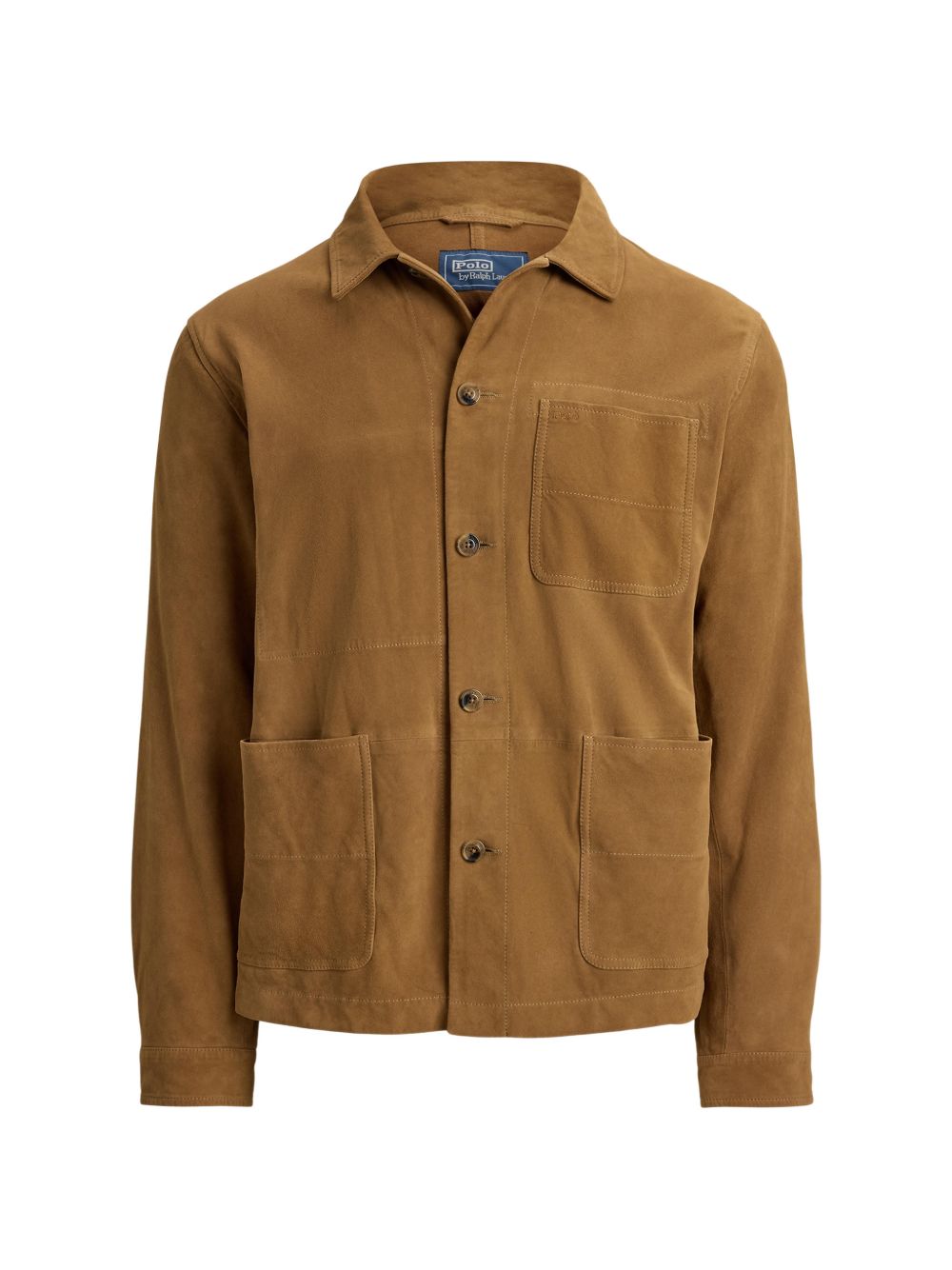 buttoned suede jacket